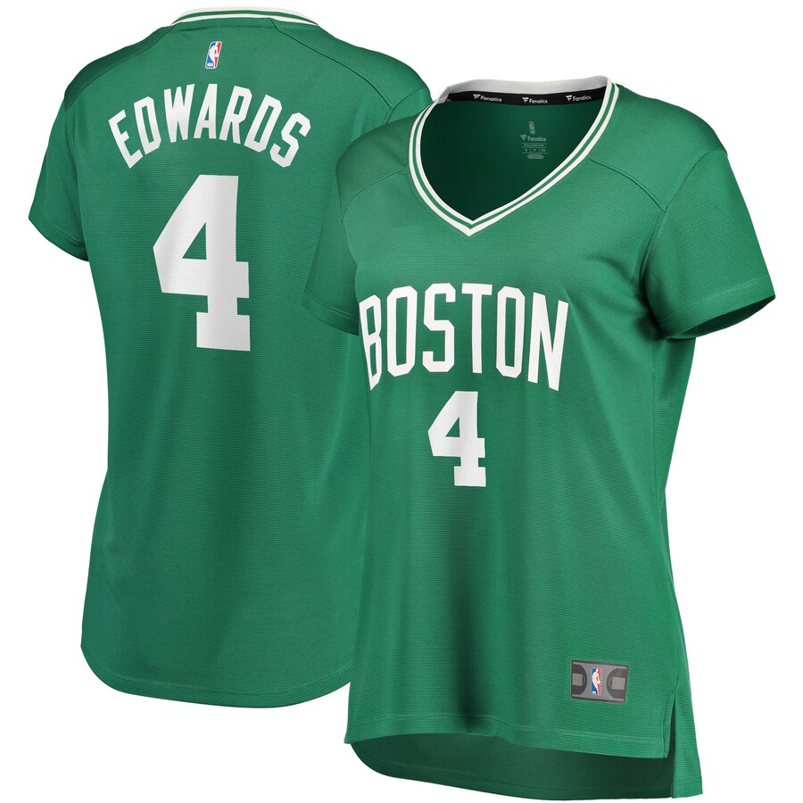 Women's Boston Celtics Carsen Edward #4 Fast Break Fanatics Branded Icon Edition Replica Player Black Jersey 2401HBOJ